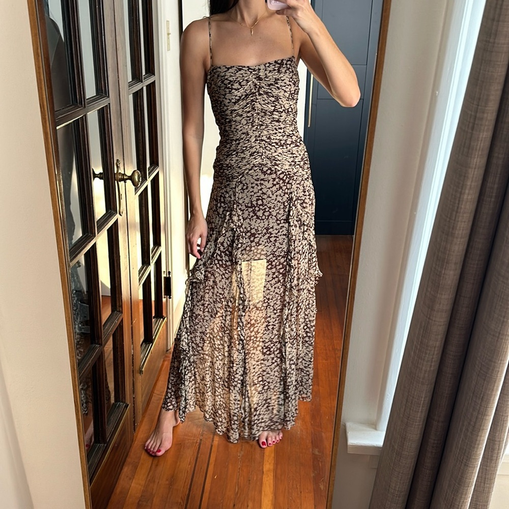 Shona Joy Long Sheer Dress